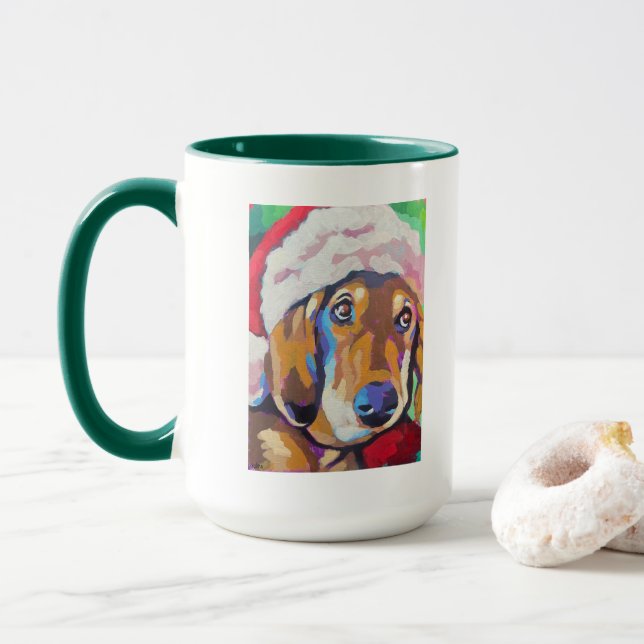 Taza Custom Dog Portrait Painting- Forever Loved Pet (Con donut)