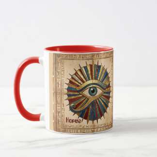 Taza Custom Eye of Horus with Hieroglyphs Spiritual