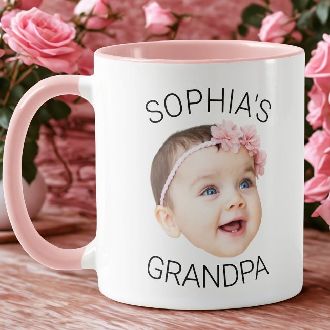Taza Custom Face Mug, Baby Photo Gift for Grandpa (Subido por el creador)