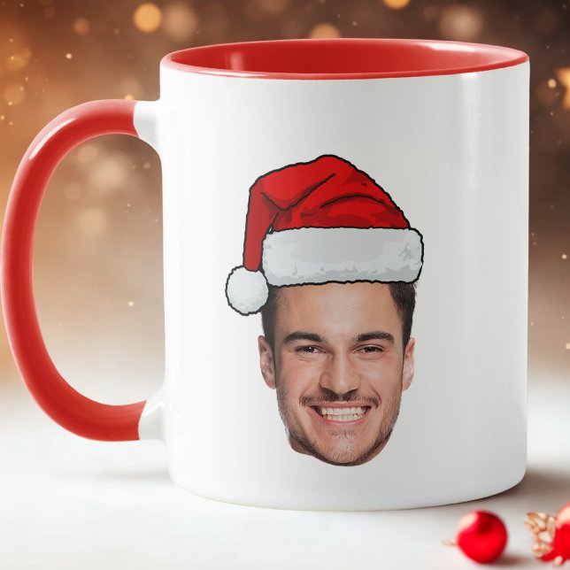 Taza Custom Face Photo Santa Hat Christmas (Subido por el creador)