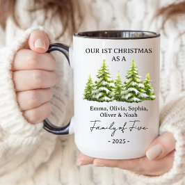 Taza Custom Family Christmas Mug Gift for New Parents