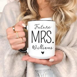 Taza Custom Future Mr and Mrs Mug, Engagement Gift
