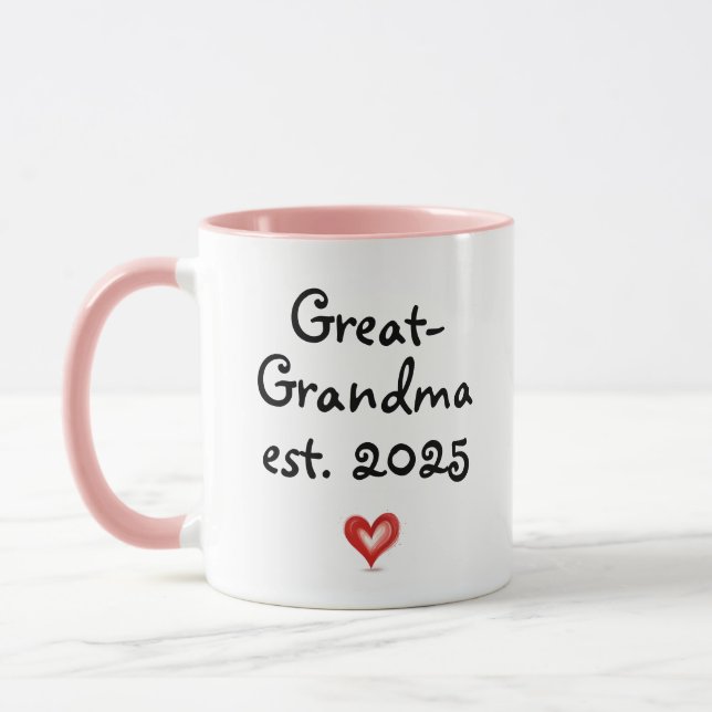 Taza Custom Gift For Great-Grandma, Personalized Year   (Izquierda)