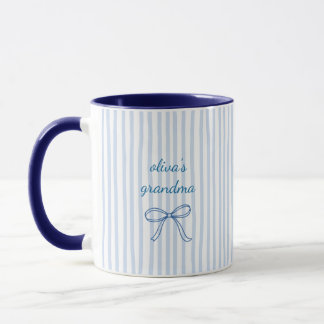 Taza Custom Grandma Blue Stripe