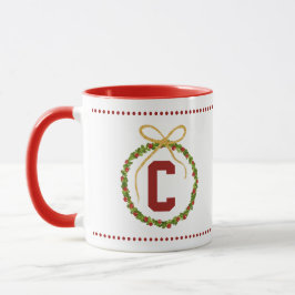Taza Custom Initial Christmas Art