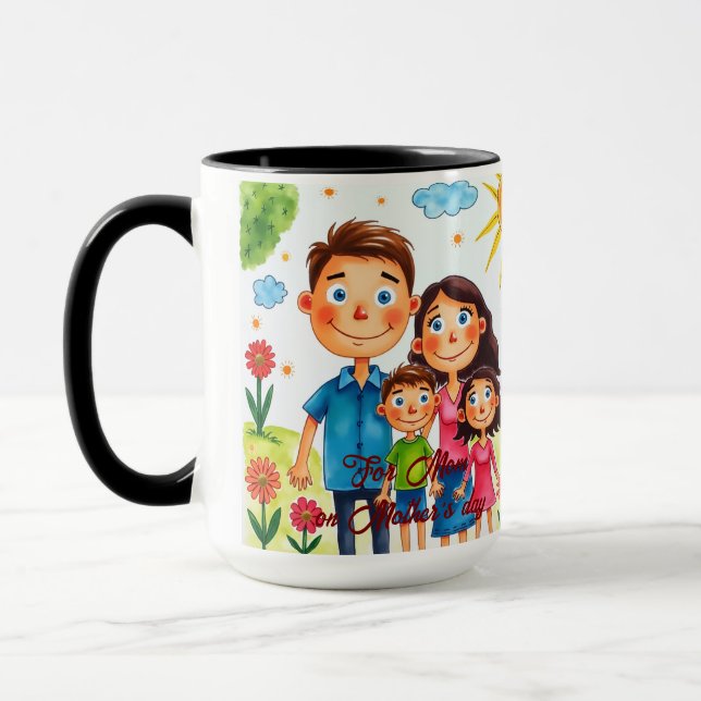 Taza Custom Kids Artwork  Personalized Keepsake Gift (Izquierda)