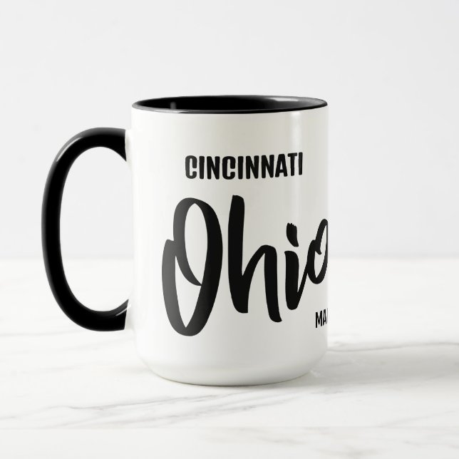 Taza Custom Location & Name Ohio (Izquierda)