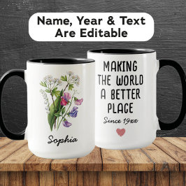 Taza Custom May Birth Flower - Personalized Name