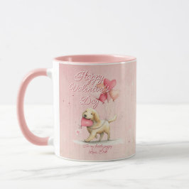 Taza Custom Message Dog Animal Valentines Day