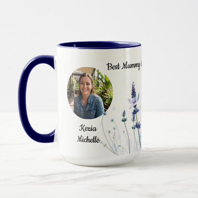 Taza Custom Mummy’s Wildflowers Garden Mother’s Day (Izquierda)