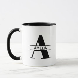 Taza Custom Name Letter 'A'