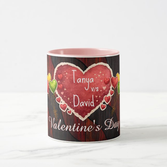 Taza custom name valentines mugs (Centro)