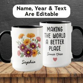 Taza Custom November Birth Flower - Personalized Name