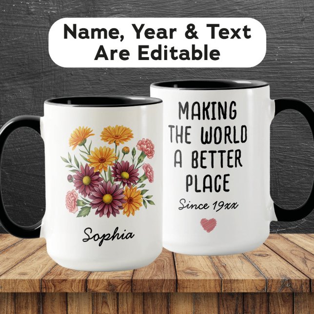 Taza Custom November Birth Flower - Personalized Name (Subido por el creador)