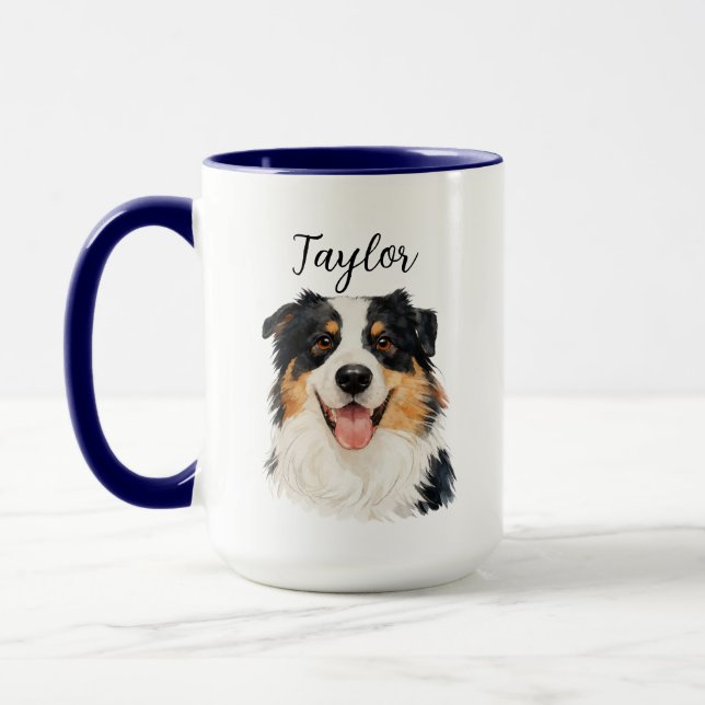 Taza Custom Pet from Photo & Name – Personalized Dog (Izquierda)