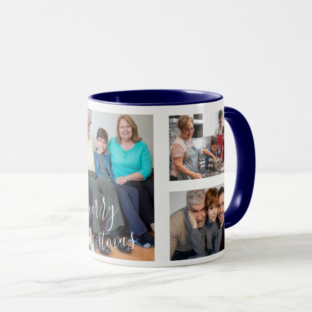 Taza Custom Photo Christmas Mug For Family Personalized (Anverso derecho)