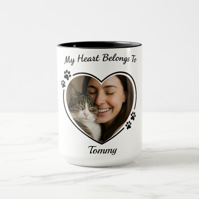 Taza Custom Photo Pet Lover Mug – Pet Lover Gift (Centro)