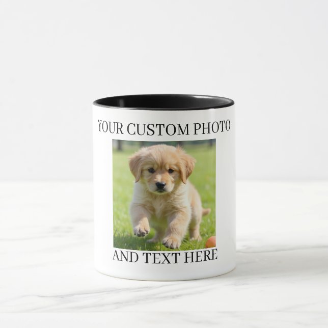 Taza Custom Photo & Text Mug Personalized Gift Coffee  (Centro)