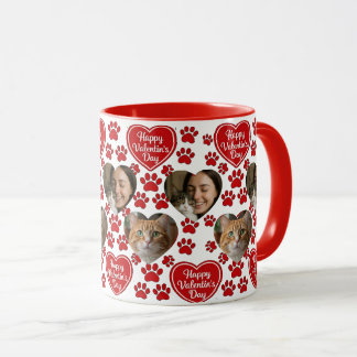 Taza Custom Photo Valentine’s Day Cat Lover Mug 