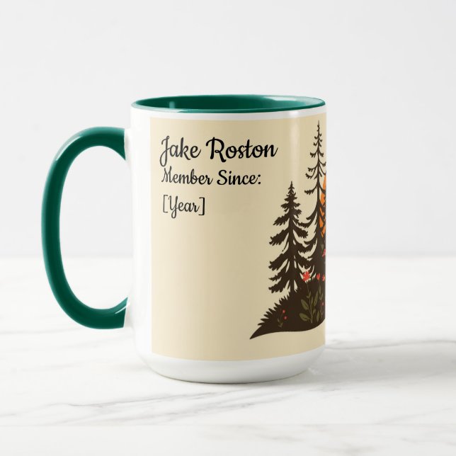 Taza Custom Retro Hiking Club 70s Style Adventure (Izquierda)