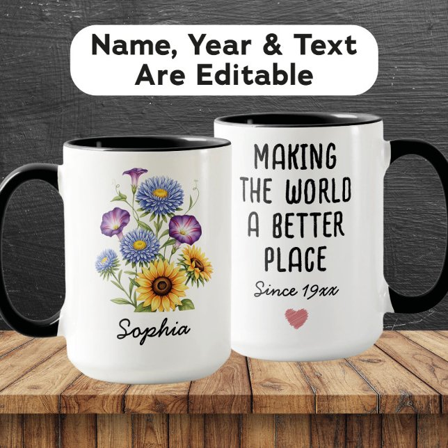 Taza Custom September Birth Flower - Personalized Name (Subido por el creador)