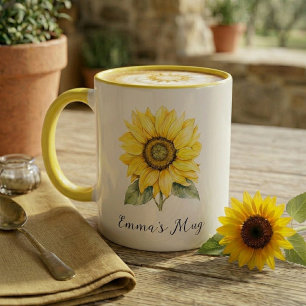 Taza Custom Sunflower Mug Sunflower Gifts