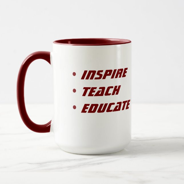 Taza Custom Teacher Gift Mug  (Izquierda)