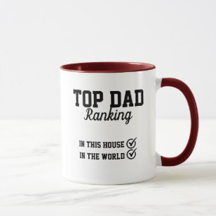 Taza Custom Top Dad Ranking Best Dad in the world
