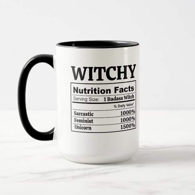 Taza Customizable Feminist Witch Astrology Tarot Custom (Izquierda)