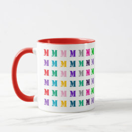 Taza Customizable Fun Colorful Kids Monogram 