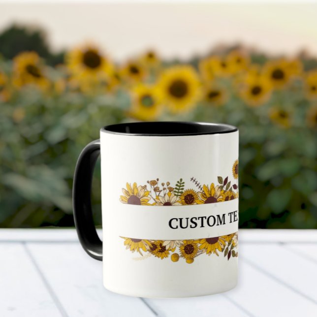 Taza Customized sunflower mug, Sunflower mug (Subido por el creador)