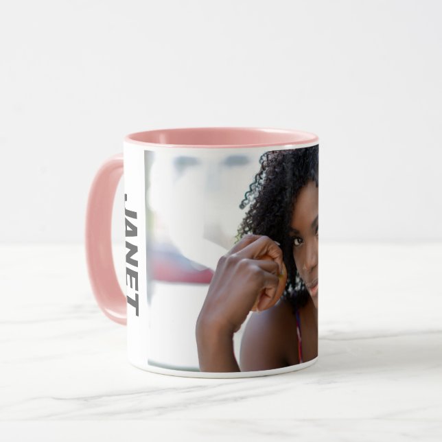 Taza Cuta de nombre de foto personalizado (Anverso izquierdo)