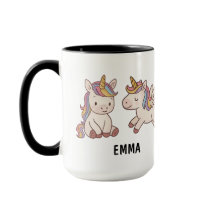 Cuta de Personalizado de unicornio dibujada a mano