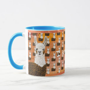 Taza Cuta y Curiosa Alpaca, Editable Te Amo