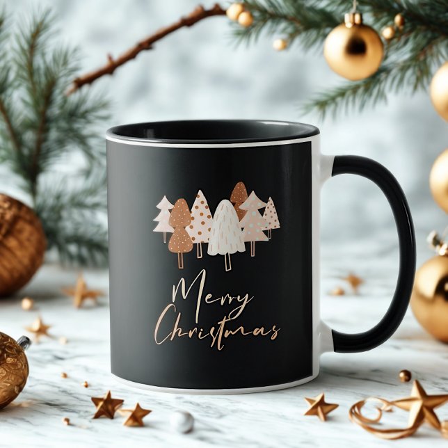 Taza Cute acuarela Moderno Script Boho Árbol de Navidad (Subido por el creador)