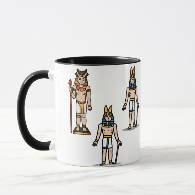 Taza Cute Ancient Egyptian Pharaoh Cartoon Mug  (Izquierda)