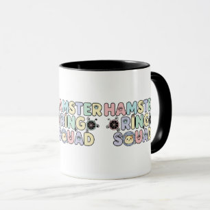 Taza Cute Anillo de Hamster Equipo Diseño Pastel