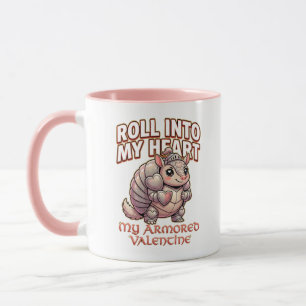 Taza Cute Armadillo Knight San Valentín–Rueda Hacia Mi