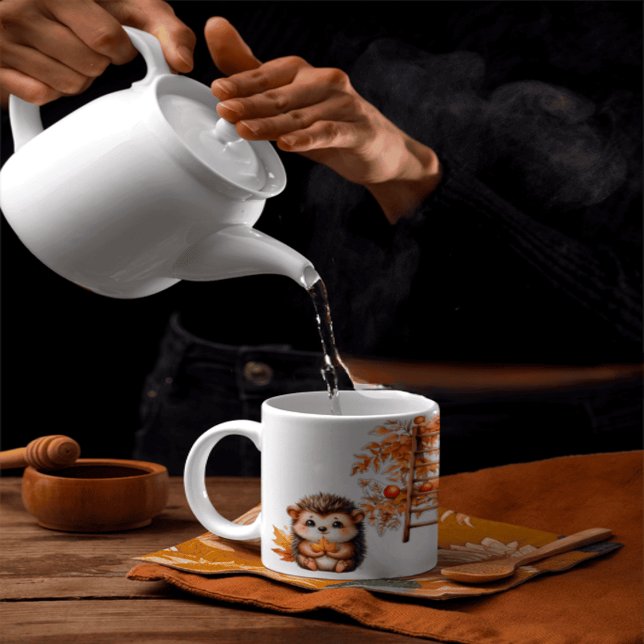 Taza Cute Autumn Hedgehog with Harvest Ladder Illustrat (Subido por el creador)