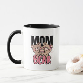 Taza Cute bear-mom Text Illustration