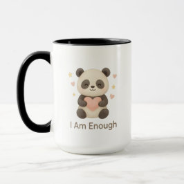 Taza Cute Bear with Pink Heart — I Am Enough mug