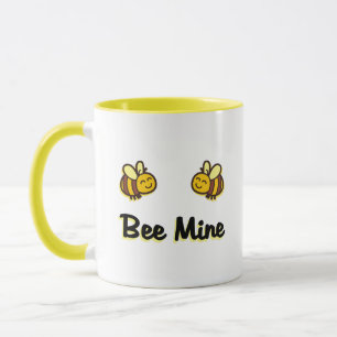 Taza Cute Bee Mine Retro Bumble Abejas Color claro