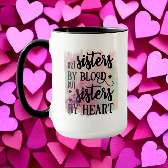 Taza Cute blood Sister word art add monogram (Subido por el creador)