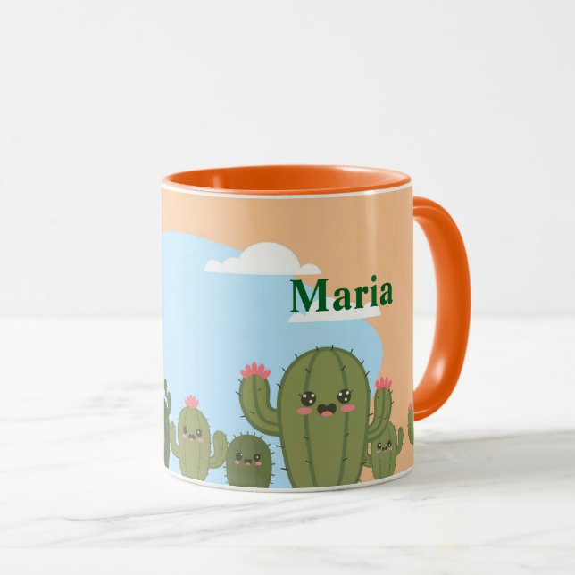 Taza Cute Cacti Blue Sky Mug (Anverso derecho)