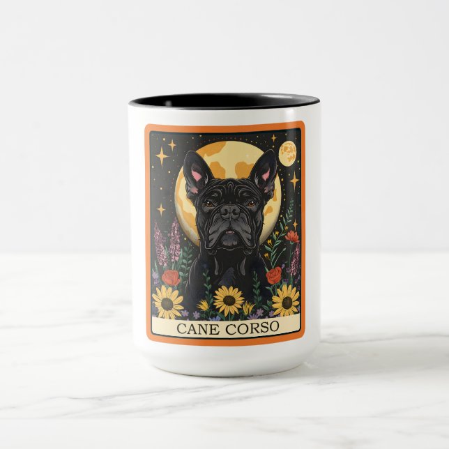 Taza Cute Cane Corso Dog Tarot Card (Centro)