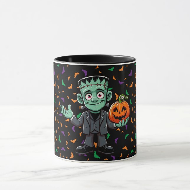 Taza Cute, cartoon Frankenstein's monster (Centro)