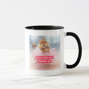 Taza Cute Chipmunk Ballerina en tutu en Dance Studio