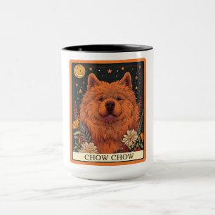 Taza Cute Chow Chow Dog Tarot Card