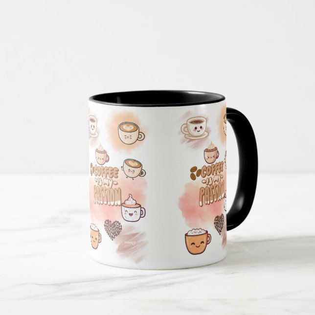 Taza Cute Coffee Lover Mug – Kawaii Barista Cup | Coffe (Anverso derecho)