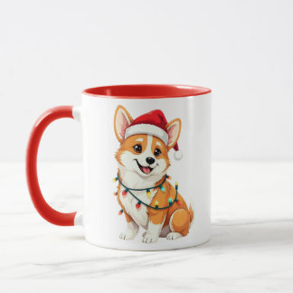 Taza Cute Corgi Christmas Santa Pet Dog Lover